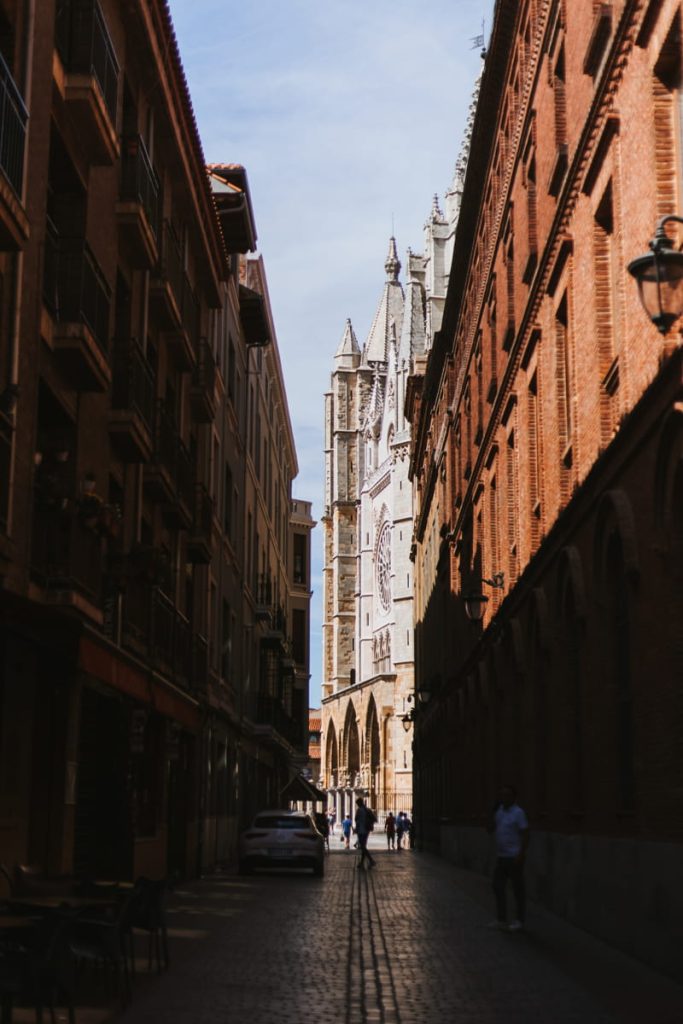 vistas desde la calle de la Catedral de León